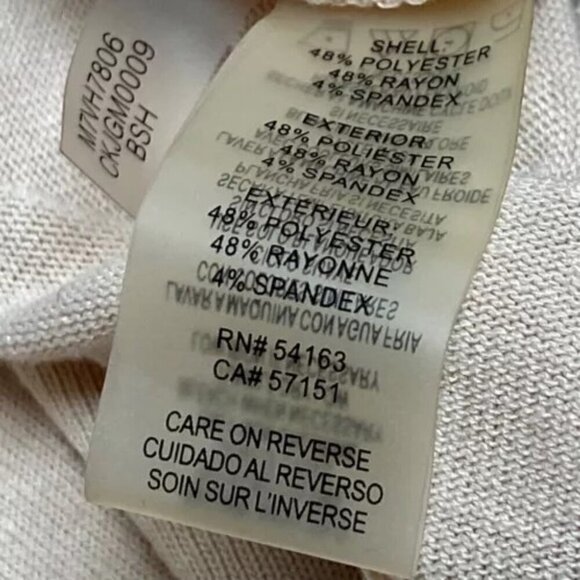 Calvin Klein Women's Large Bell Sleeve Blouse Light Pink Knit Rayon Blend Boho - Picture 9 of 10